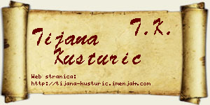 Tijana Kusturić vizit kartica